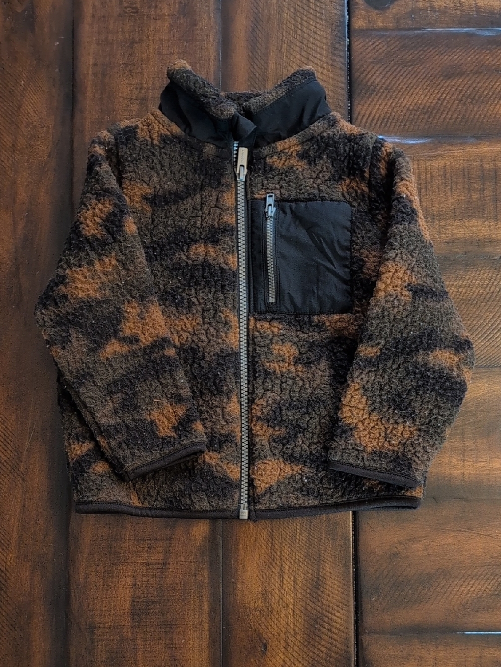 Old Navy Toddler Brown Camo Sherpa Jacket Size 2T